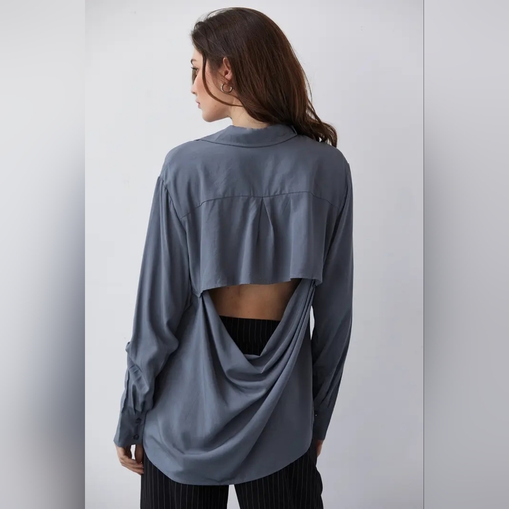 Sianna Open Back Tencel Shirt